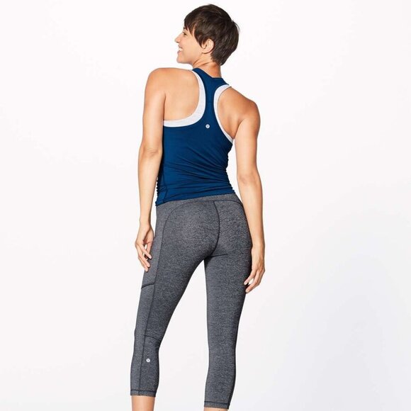 lululemon athletica Pants - Lululemon Heathered Black Speed Up Crop 21" 2